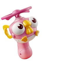 兒童手拉飛碟飛盤 旋轉飛行器 戶外親子互動玩具, 櫻花粉 竹蜻蜓飛碟 3飛盤, 1個
