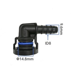 通用 原裝 冷卻液 副水箱 水壺 接頭 水路快插頭黑色塑料高品質, 1個, J, J