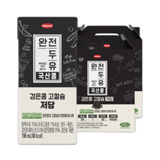 한미 완전두유 국산콩 검은콩 고칼슘 저당 두유 190ml x 32팩, 32개