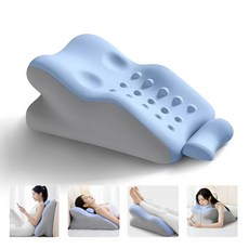 HANC 다기능 침대 등받이 쿠션 다리 목편한 베개 발쿠션, 블루그레이 믹스