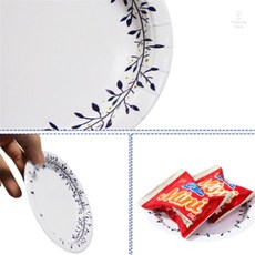 호핑쇼핑 칼라 종이접시 일회용기, 10cm