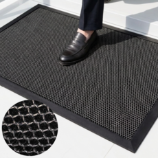 소서리스튜디오 미끄럼방지 현관매트 코일매트 대형사이즈 업소용 매장용 가정용, 그레이, 1개