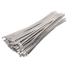 304不銹鋼紮帶束帶100條 金屬自鎖式 4.6mm寬 強力束環 白鋼紮線帶, 金屬色, 1套