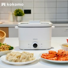 家電王 kokomo 快可瀝美食煮蛋鍋 KO-GP2332，多功能烹飪 預約 定時 體積小巧，火鍋 煮麵 水餃 茶碗蒸, 質感白, 1個
