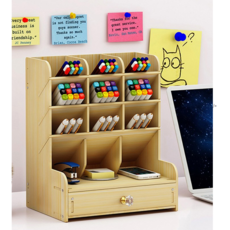 위브온 우드 연필꽂이 DIY 사무용품 펜꽂이 책상 정리함 원목, A타입 연필꽂이 화이트우드