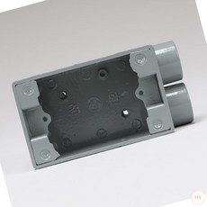 YC 전기 주물 사각 승압 박스 1구 22mm 소방 통신 옥외 노출 스틸 배관 경완금속, 1