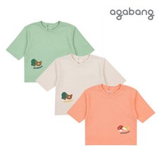 아가방 리프7부티셔츠 BEIGE GREEN ORANGE 01Q551001