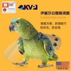 美國KVP 伊麗莎白鸚鵡項圈 防咬毛自殘, 1個