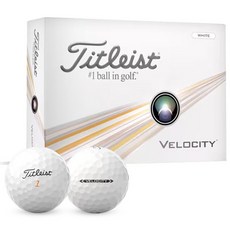타이틀리스트 2024 벨로시티 골프볼 2피스, 화이트, 12개입, 1개