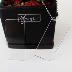 10P 7x3cm 열쇠고리 타공 홀 투명 아크릴 투명액자 학교 학생
