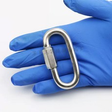 선박용 등급 스테인레스 316 나사 장치 등산 장비 카라비너 빠른 링크 체인 연결 링 버클 용 안전 스냅, M9 2PCS