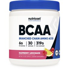 Nutricost BCAA 覆盆子檸檬水味, 1個, 319g