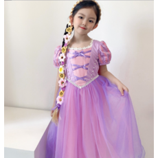 라푼젤 롱 반팔 공주 드레스