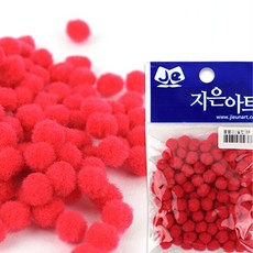 유아 만들기 폼폼이 8mm 빨강 유치원 어린이집, 1개