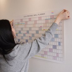 2025년 달력 포스터 캘린더 계획표 연간 플래너, 북마크 스티커, 1개, 북마크 스티커