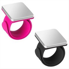 2 개 PCS 자석 핀 쿠션 손목 마그네틱 재봉 핀쿠션 재봉을위한 자기 핀 홀더 팔찌 블랙+핑크, 블랙핑크