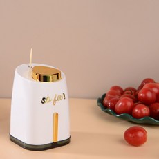 精選熱賣牙簽盒家用高檔個性創意收納牙簽罐自動彈出按壓式輕奢網紅牙簽筒, 1個, 最新升級 白金一個【高端定製】