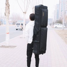 전자 피아노 캐리어 케이스 가방 디지털 88키, 1개, 카시오 PX150 바퀴 포함 블랙