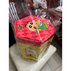 卡滋爆米花 正版蠟筆小新畫家系列兒童六角收納箱 小椅子 (單售), 1個