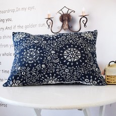 長方形沙發枕套 無內芯 粗布靠枕套 適用於客廳 40x60cm 50x70cm 60x80cm, 蘭花藍,25*50cm