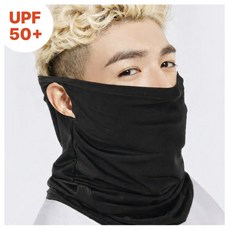 냉감 페이스 마스크 귀걸이형 멀티 스카프 자외선차단 쿨 목토시, 01. 블랙