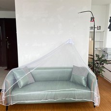 摺疊單人沙牀便攜辦公室酒店防蟲蚊帳戶外簡易家用蚊帳, 白色蚊帳,長2.2mx寬1.2mx高1m