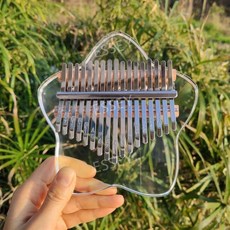 투명 칼림바 17음계 손가락피아노 장난감 어쿠스틱, A. 크리스탈 작은 별 투명 17톤, 1개