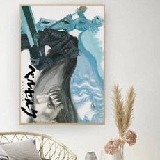 숫자로 그리는 유화 베르세르크 일본 애니메이션 숫자 그림 캔버스 DIY 홈 데코 219736, 60x75cm, A11