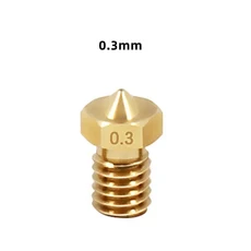 3D 프린터 V6 스레드 황동 깍지 1.75 3.0mm 필라멘트 핫엔드 압출기 10PCs, 01 For 1.75 consumables, 07 Nozzle diameter 0.3
