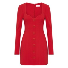 레베카밸런스 카메론 버튼 프런트 미니 드레스