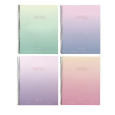 핑크풋 별빛 원고지 노트 4종, purple, pink, mint, blue, 1세트