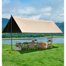 Anystar 자외선 차단 방수 210D 블랙코팅 아웃도어 대형 타프