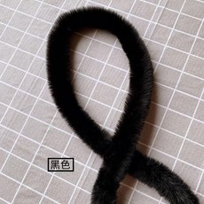 手工裝飾兔毛材料毛條輔料, A類001新款仿兔毛黑色,大毛絨毛寬約4.8cm*長度0.1米, 1個