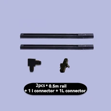GU10 트랙 조명 LED 천장 스팟 조명 110V 220V 풀세트 스포트라이트 실내 레일 조명 (거실 주방 천장등), 18 2pcs rail black, 01 3 Colors change