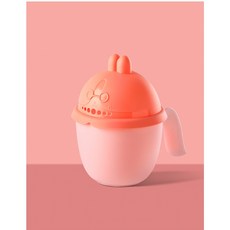 愛北鼻台灣現貨防水護耳洗髮帽 - 寶寶/兒童洗頭神器, 1個, 粉橘兔耳-多功能花灑洗頭杯