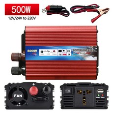車載逆變器 12V/24V 轉 110V/220V 電源轉換器 - 修正波 鋰電池適用, 1個, 24伏直流電源。,420瓦/500瓦