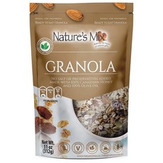 Nature's Mix - 다테 스퀘어 그래놀라 - 귀리 아몬드 대추야자 말린 사과 코코넛 - 꿀로 단맛 - 설탕이나 방부제 무첨가 - 스몰, Nature's Mix - 다테 스퀘어 그래놀라 귀리,, 312g