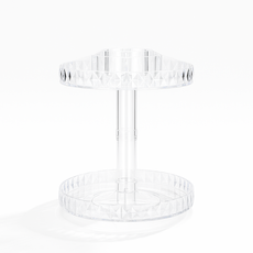 360도 회전 화장품 정리대 투명 메이크업 타워 수납 트레이 화장품선반 보관함