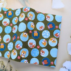 【柴犬】書衣 可調式 布書衣 書套 書皮, 1個