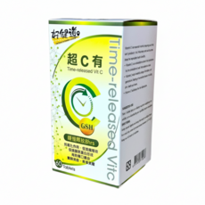 【好健道】超C有維生素C緩釋錠 60錠 - 台灣維生素保健食品, 1個, 超C有維生素C緩釋錠/60錠, 60顆