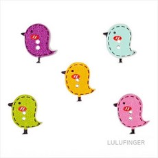 [룰루핑거] 우드비즈 짹짹이 1.3x1.4cm (20개입), 없음