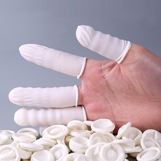 라텍스 손가락 골무 사무용 엄지 고무 750개입 핑거캡, 1개, 화이트