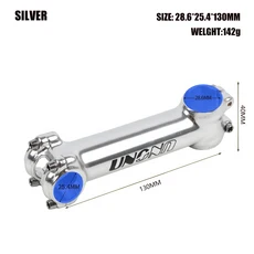UNO 자전거 줄기 초경량 7도 28.6 25.4MM 60-130MM MTB 포크 마운틴 Kalloy 블랙 슬리버, 12 Sliver 130mm, 1개