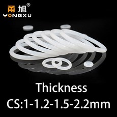 CS 2MM 실리콘 VMQ 씰링 탄성 사양 방지 가스켓 방수 고온, OD23xCS1 5pcs