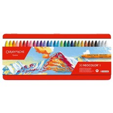 CARAN D'ACHE卡達 NEOCOLOR I 專家級油性蠟筆30色套組｜瑞士製專業美術用品, 詳見包裝