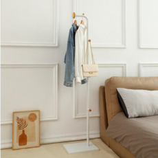 홈치치 ㄱ자 스탠드 행거 매장용 옷걸이, 화이트