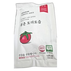 토마토 무농약 명인 100 주스 식품 과일류 견고한 표준형 입문용 안전인증 120ml 50포 1개