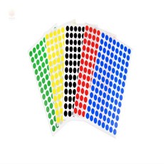 고프로컬렉션 스티커 305 지름9mm 7매 원형스티커, 노랑색