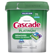 Cascade 白金級去殘乾燥網架洗碗機專用洗碗錠 清新香 71入, 1個, 1.08kg