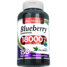 피토 메디코스 랩 - 블루베리 - 블루베리 추출물 1회 제공량당 18000mg 초고 150캡슐., 1개